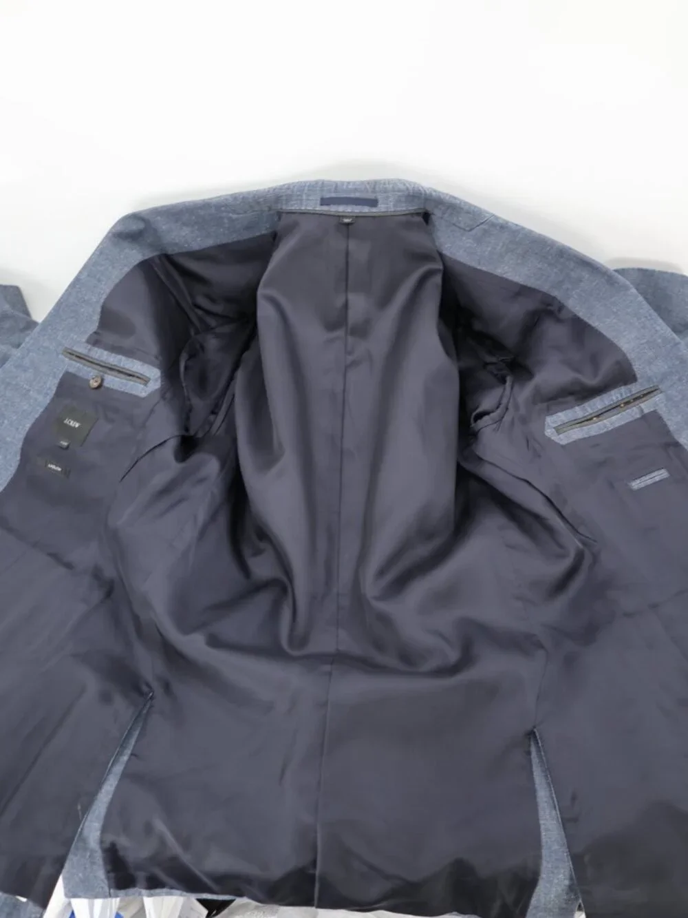 J Crew Sport Coat Mens 40R Ludlow heavy Cotton Single Breasted Two Button Blue